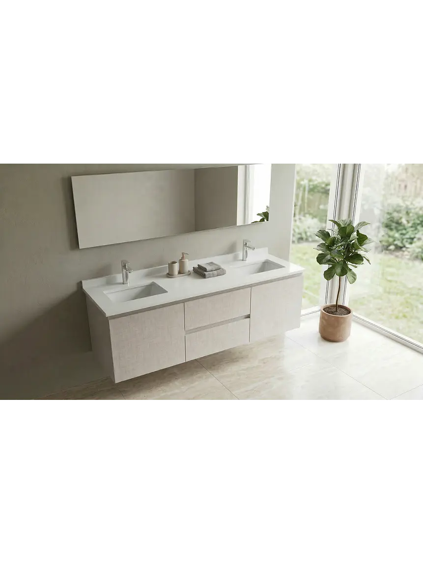 Mueble vanitorio Doble Aéreo  de 150 cm /  M2-1523 -DA / Giorno 1