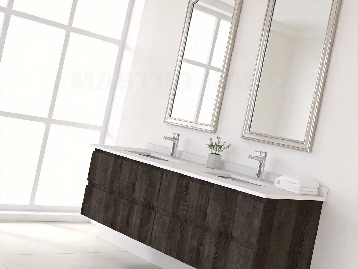 Mueble vanitorio Doble Aéreo  de 140 cm /  M5-1423 -DA / Espresso 1