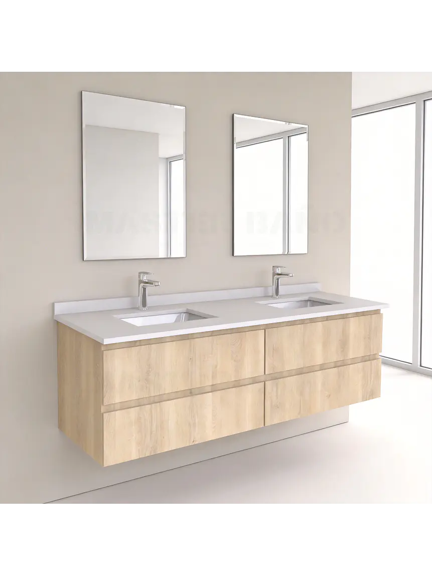 Mueble vanitorio Doble Aéreo  de 140 cm /  M5-1423 -DA / Jerez 1