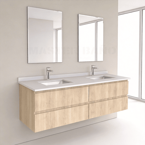 Mueble vanitorio Doble Aéreo  de 140 cm /  M5-1423 -DA / Jerez