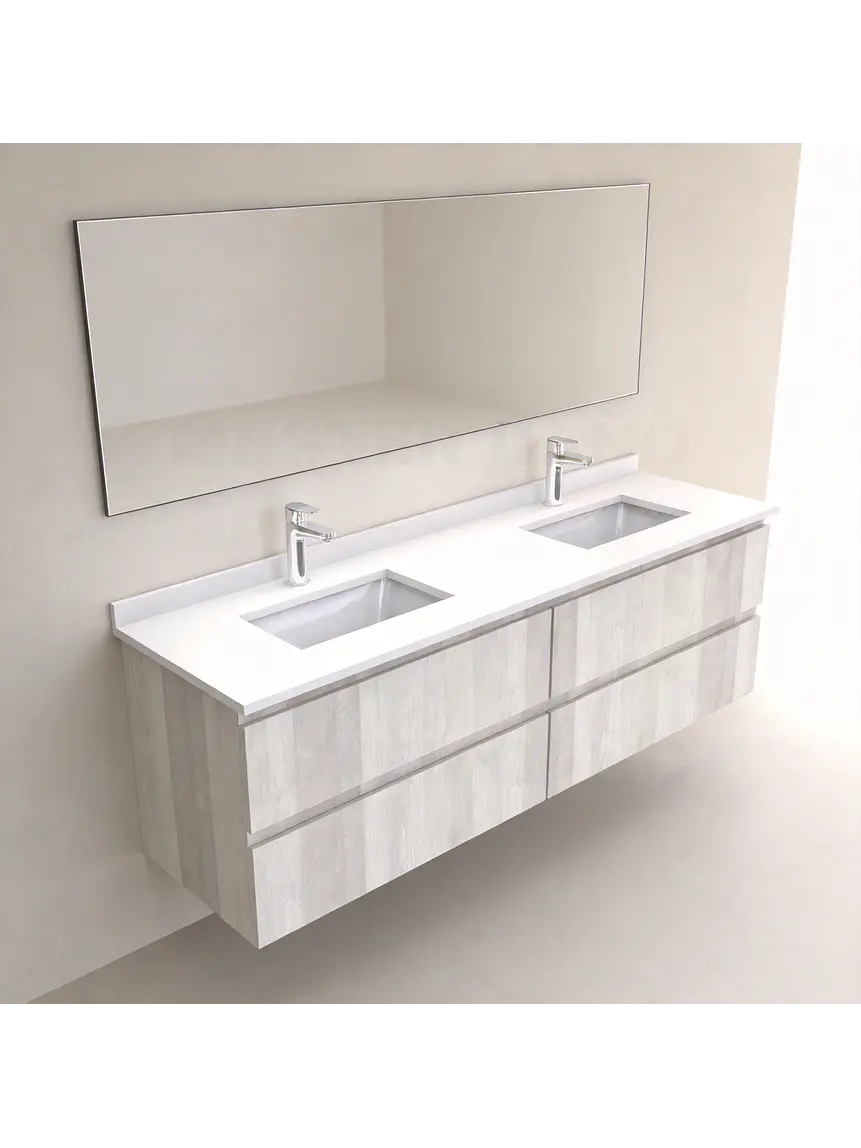 Mueble vanitorio Doble Aéreo  de 140 cm /  M5-1423 -DA / Legno 1