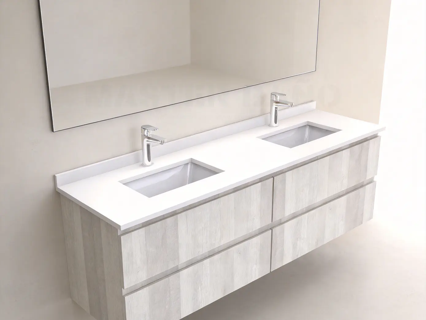 Mueble vanitorio Doble Aéreo  de 140 cm /  M5-1423 -DA / Legno 1