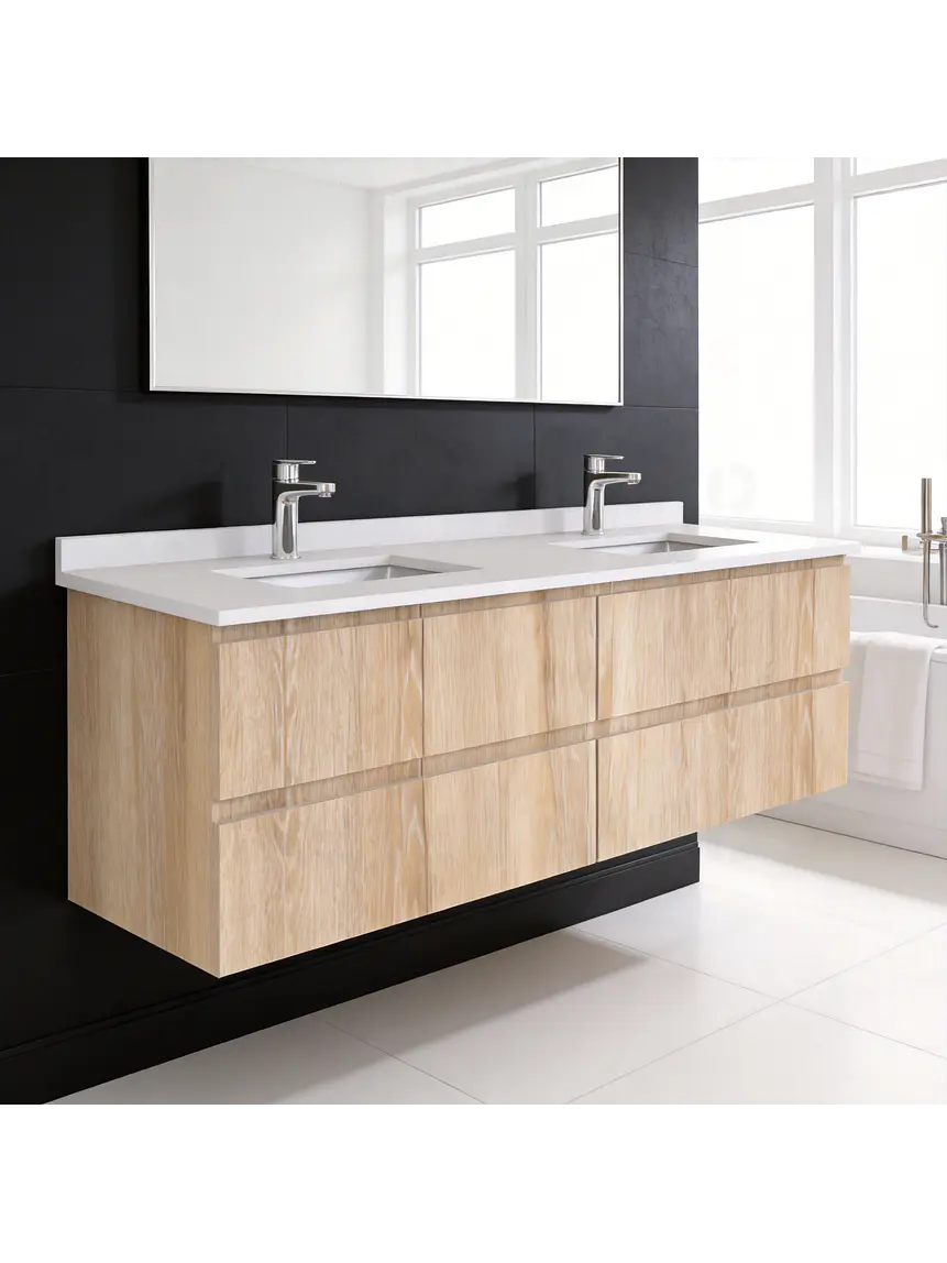 Mueble vanitorio Doble Aéreo  de 140 cm /  M5-1423 -DA / Cava 1