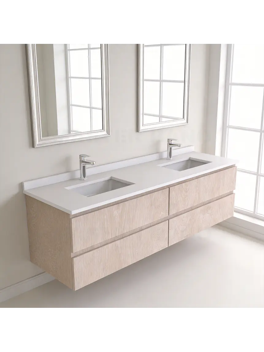 Mueble vanitorio Doble Aéreo  de 140 cm /  M5-1423 -DA / Provenzal 1