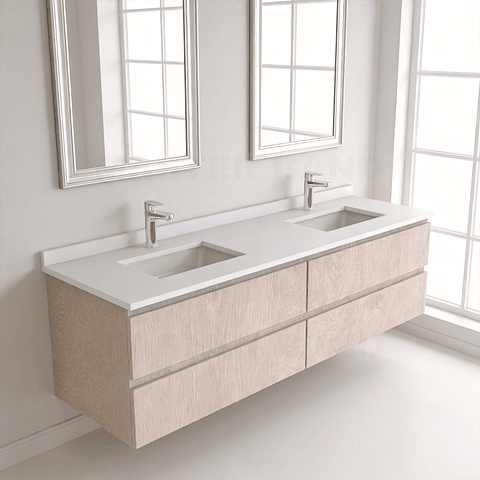Mueble vanitorio Doble Aéreo  de 140 cm /  M5-1423 -DA / Provenzal