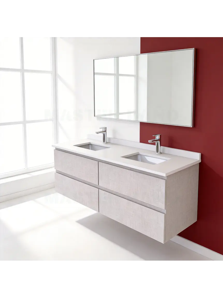 Mueble vanitorio Doble Aéreo  de 140 cm /  M5-1423 -DA / Giorno 1