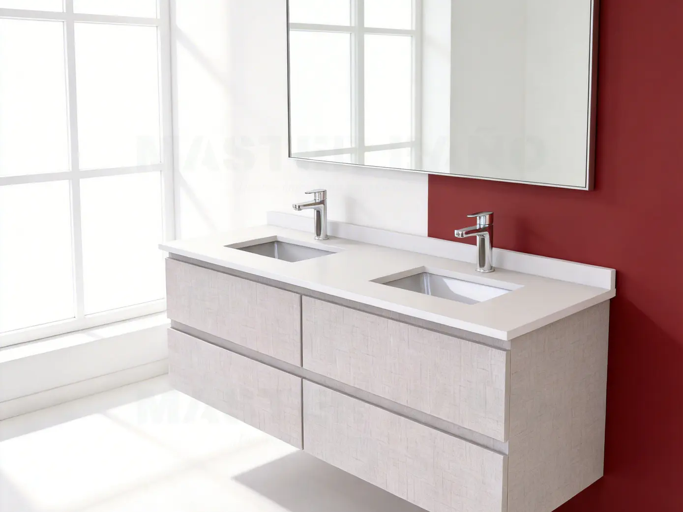 Mueble vanitorio Doble Aéreo  de 140 cm /  M5-1423 -DA / Giorno 1