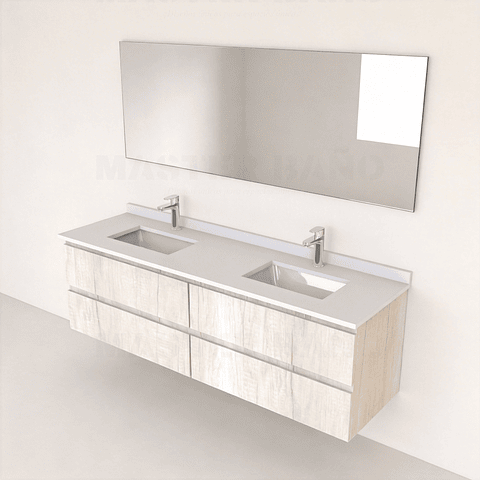 Mueble vanitorio Doble Aéreo  de 140 cm /  M5-1423 -DA / Toscana