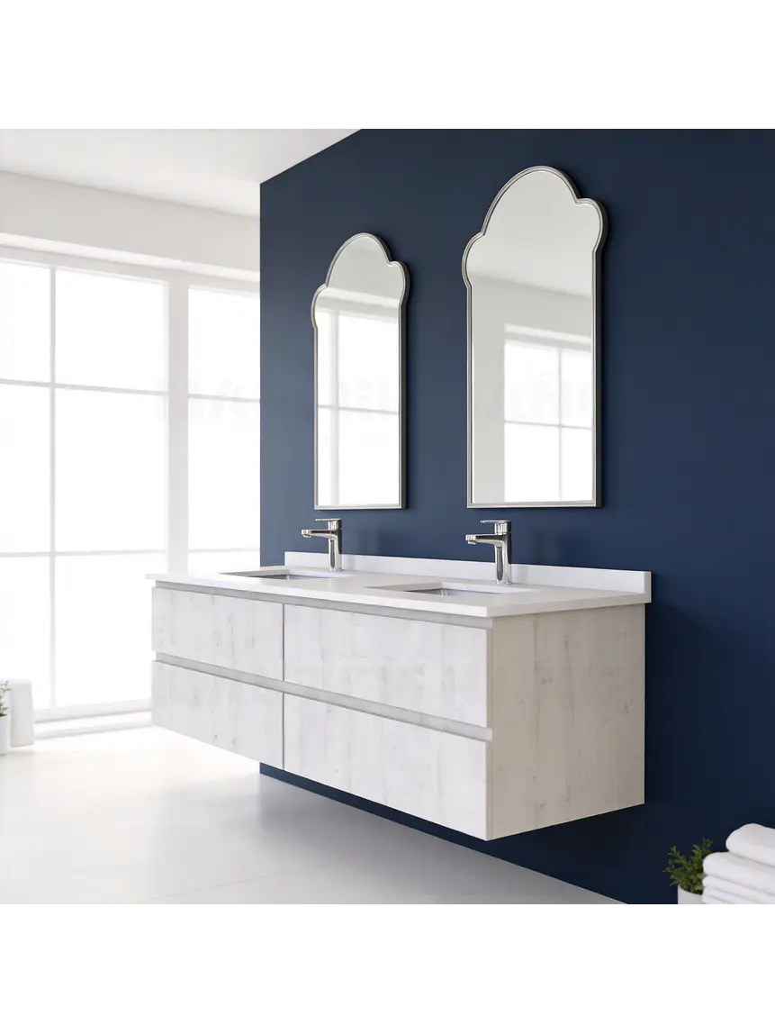 Mueble vanitorio Doble Aéreo  de 140 cm /  M5-1423 -DA / Alaska 1