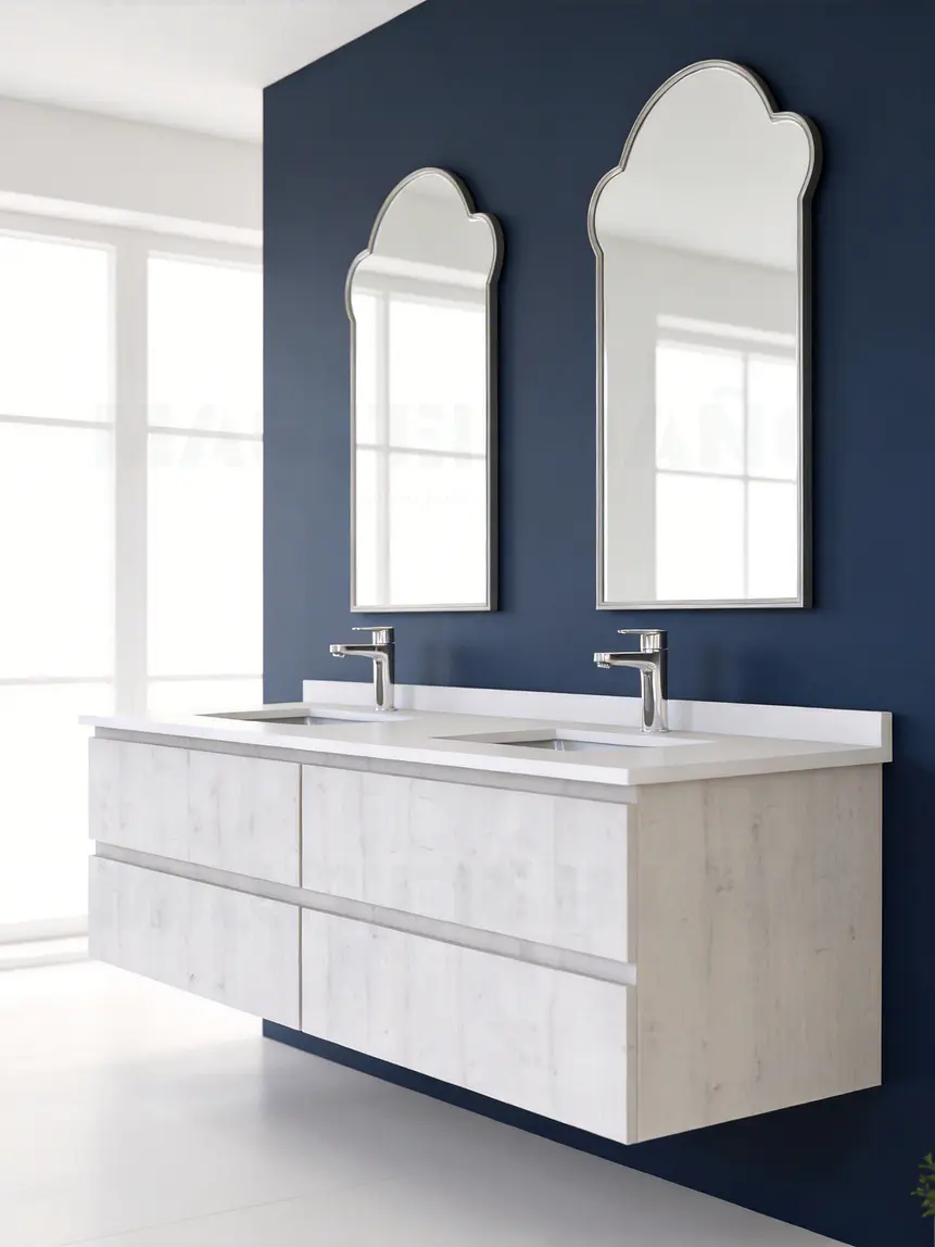 Mueble vanitorio Doble Aéreo  de 140 cm /  M5-1423 -DA / Alaska 1
