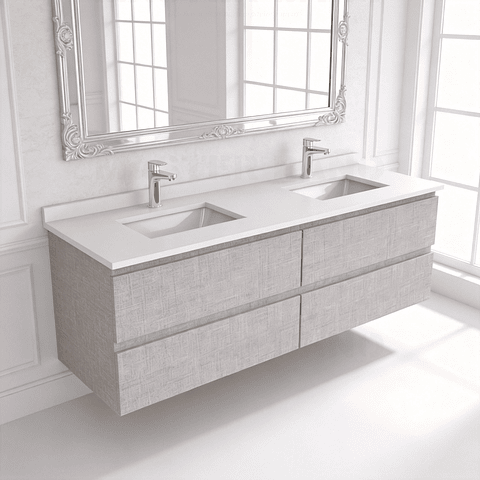 Mueble vanitorio Doble Aéreo  de 140 cm /  M5-1423 -DA / Notte