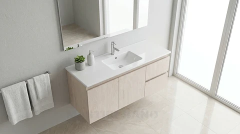 Mueble vanitorio aereo con cubierta de loza de 120 cm / M2-1201-A / Provenzal