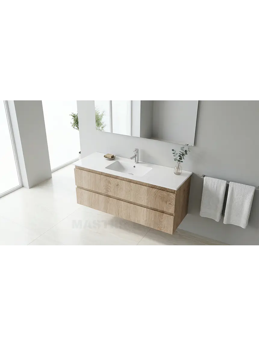 Mueble vanitorio aereo con cubierta de loza de 120 cm / M3-1201-A / Jerez 1
