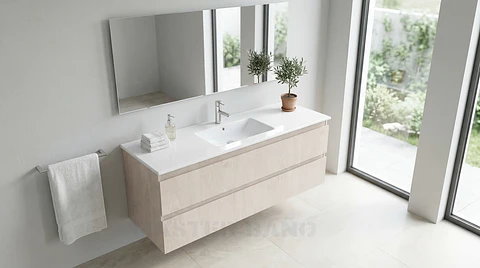 Mueble vanitorio aereo con cubierta de loza de 120 cm / M3-1201-A / Provenzal