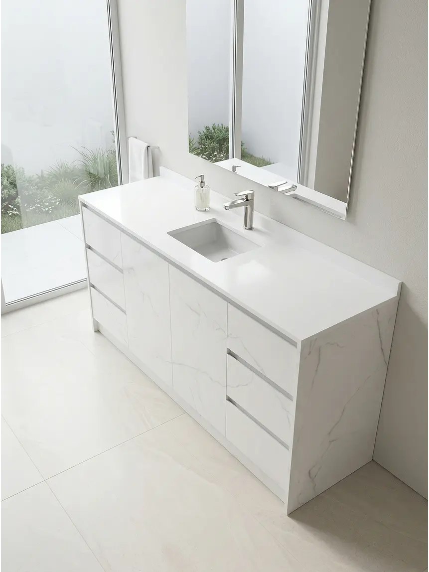 Mueble vanitorio simple al piso de 180 cm / M2-1838 / Marmara 1