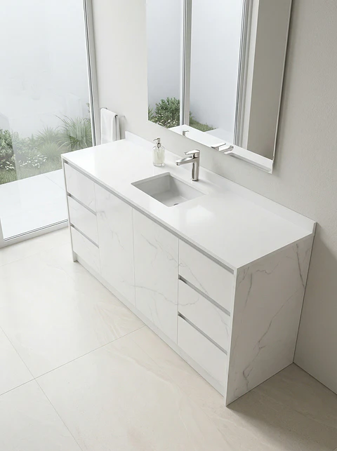 Mueble vanitorio simple al piso de 180 cm / M2-1838 / Marmara