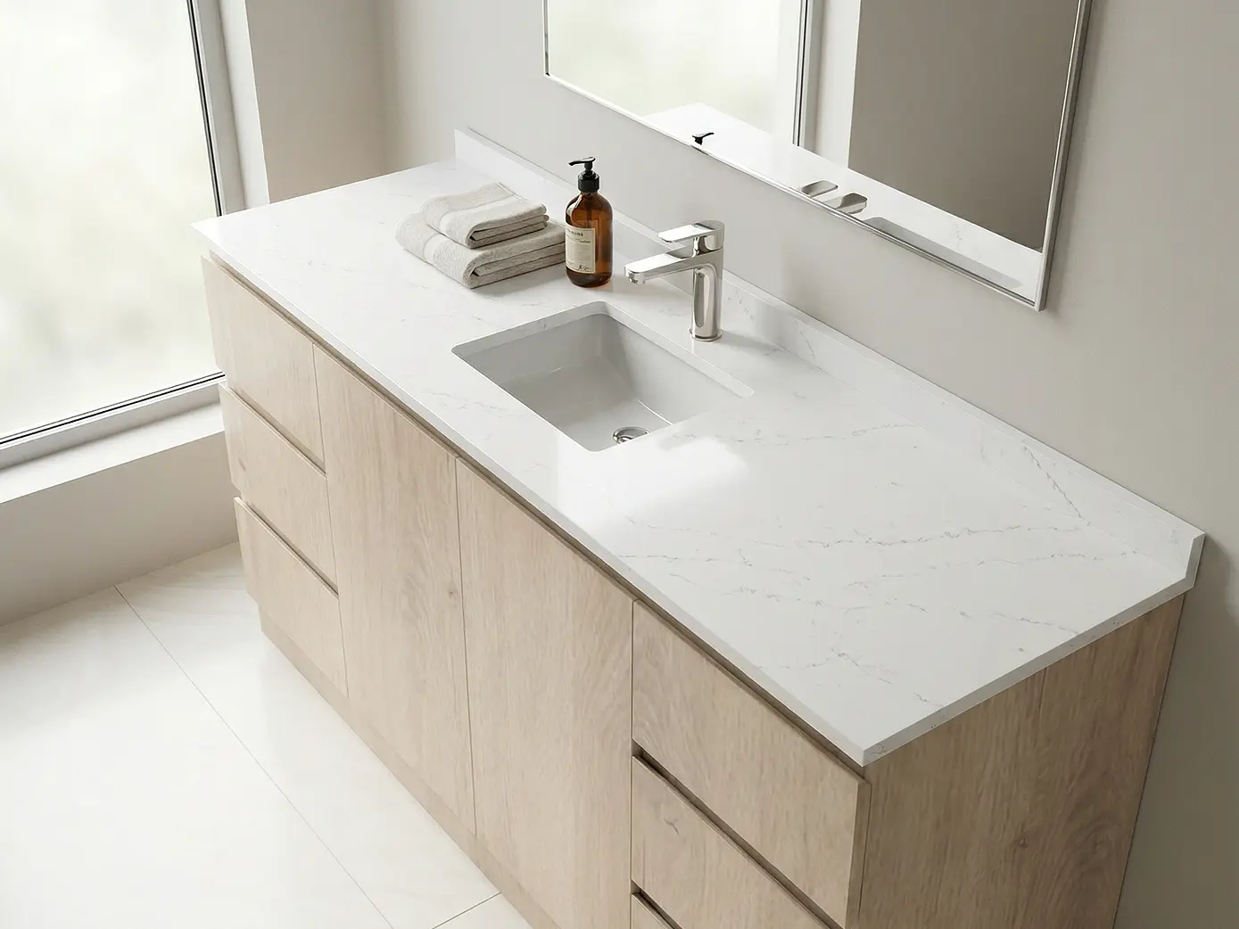 Mueble vanitorio simple al piso de 180 cm / M2-1838 / Jerez 1