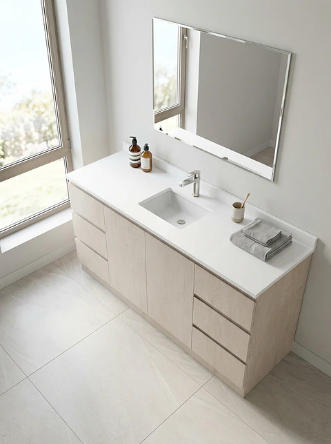 Mueble vanitorio simple al piso de 190cm / M2-1938 / Provenzal