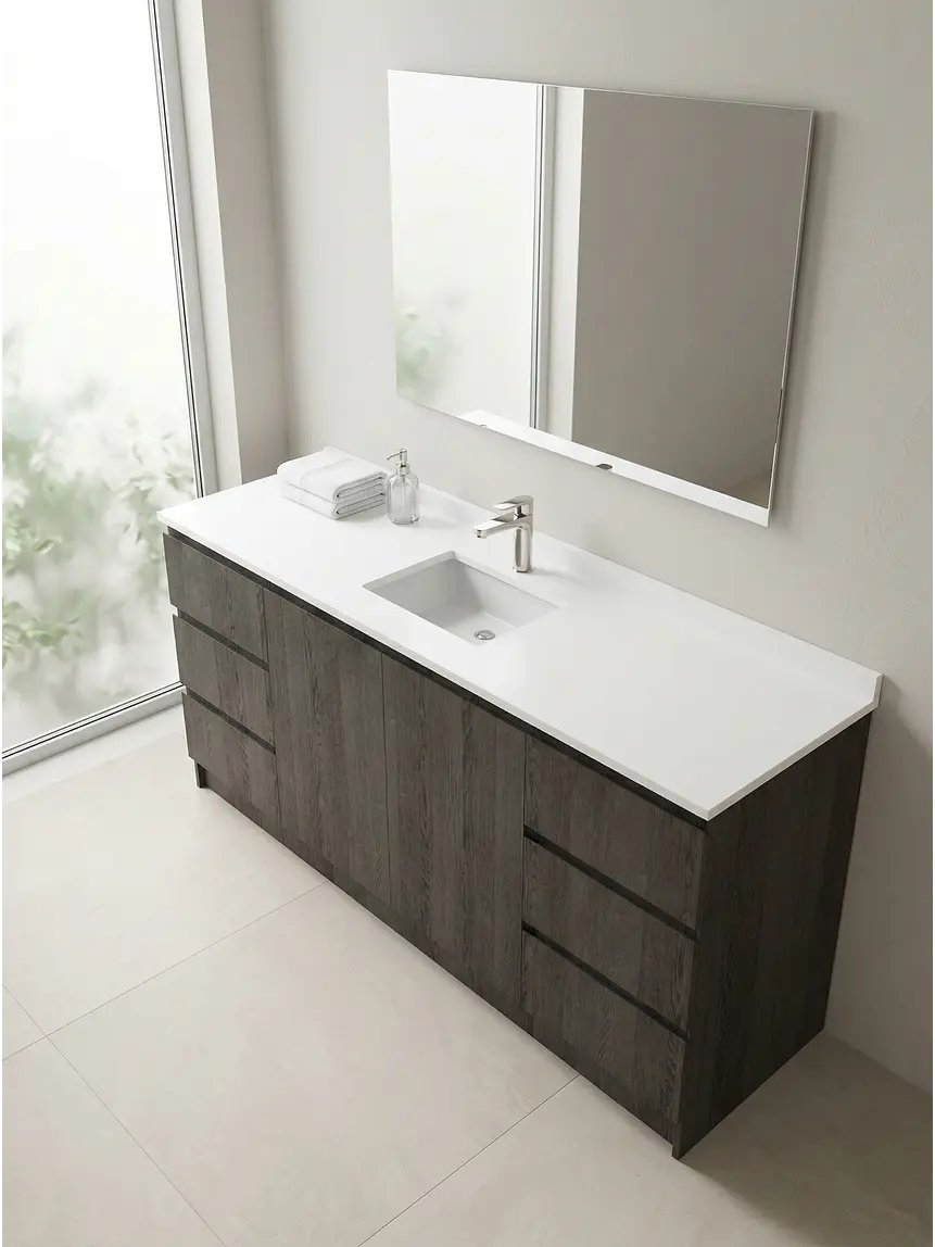 Mueble vanitorio simple al piso de 170 cm / M2-1738 / Espresso 1