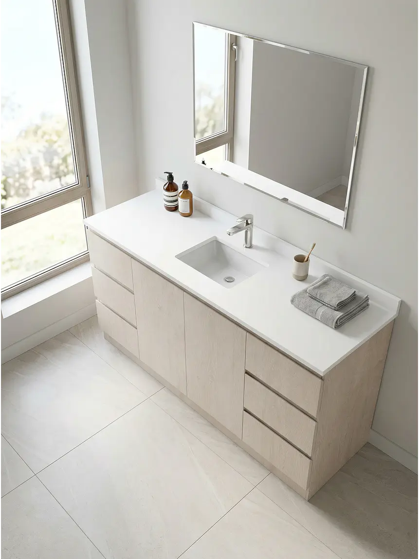 Mueble vanitorio simple al piso de 160 cm / M2-1638 / Provenzal 1
