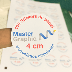 100 Stickers 4 cm circulares