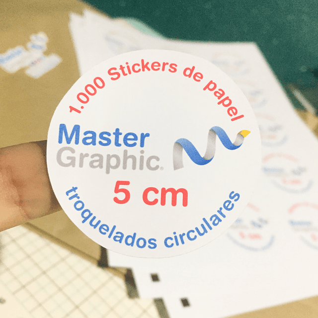 1.000 Stickers 5cm Circulares