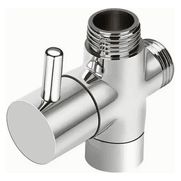 Llave Paso Bidet 1/2 Hi X 1/2 He X 1/2 Acero Inoxidable