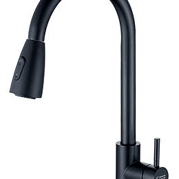 Llave Monomando Lavaplatos Retráctil Negra