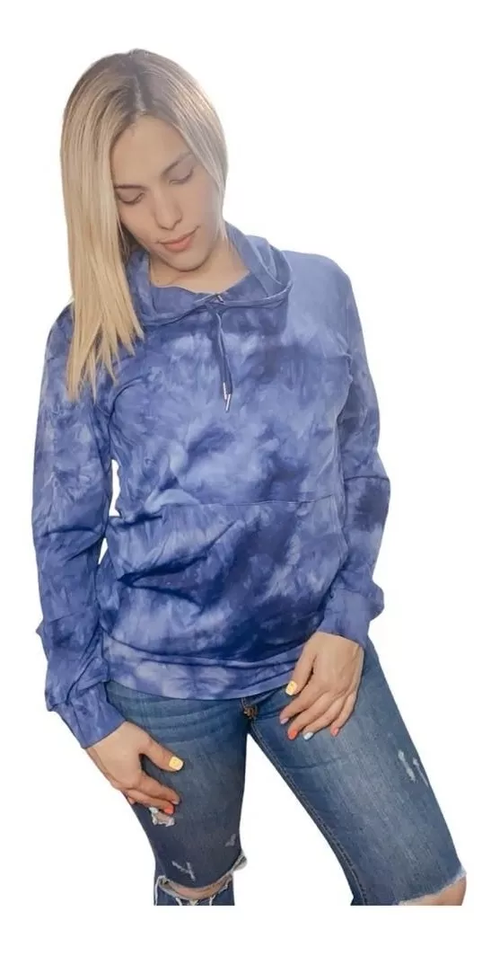 Poleron Tie Dye Con Capucha Mujer