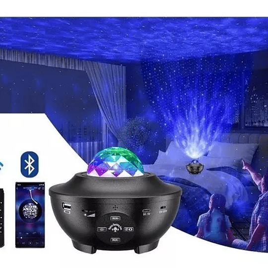 Proyector De Galaxia Estrellas Led Y Sonido Bluetooth