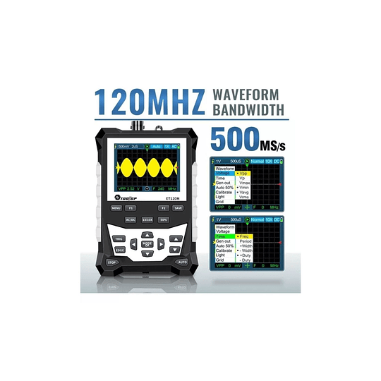 Osciloscopio Digital Tooltop 120 Mhz Ancho De Banda 500msa/s