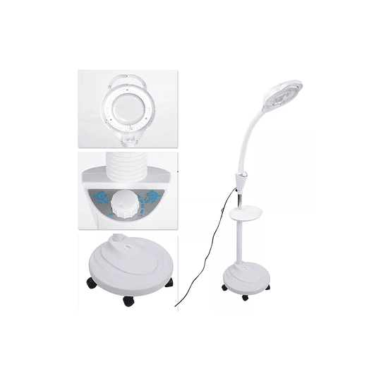Lampara Luz Fría Lupa Led Con Pedestal Cosmetología Pestañas