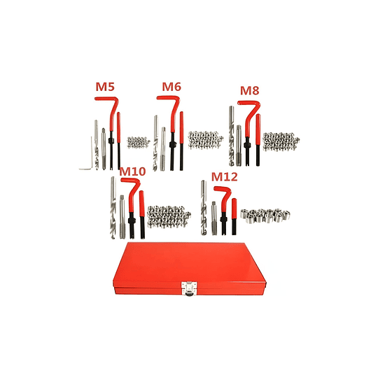 Kit 131 Insertos Helicoil Reparacion Hilos Dañados