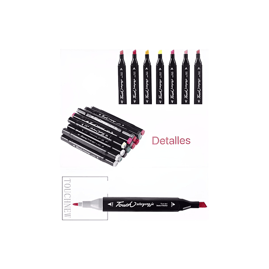 Set 262 Marcadores Lápices Colores Touch Doble Punta