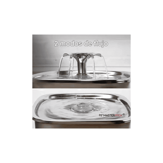 Bebedero Para Mascota Perro Gato Fuente Dispensador Agua Acero Inoxidable 304 Electrico Con Capacidad De 2,6l Luz Led Color Gris Premium Original