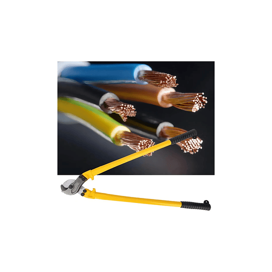 Alicate Corta Cable 24 Pulgadas Cable Electrico Acero Premium Color Amarillo