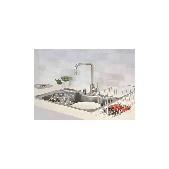 Lavaplatos Simple Empotrado Qatar Shop Acero Inoxidable 79x48 cm Brillante