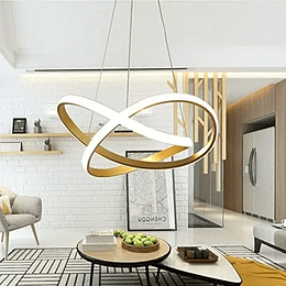 Lampara Led Colgante Moderna 3 En 1 Calida Fria Y Neutra 03 Estructura Dorado