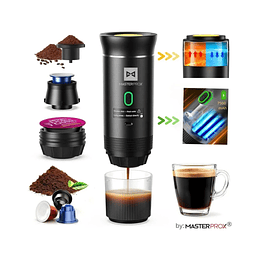 Cafetera Portátil Espresso Premium 7500mah Recargable Compatible Cápsulas Y Café Molido 3 En 1 Original 3.0