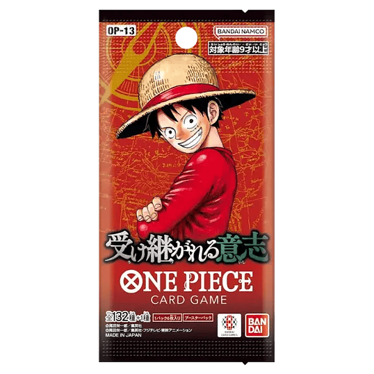 One Piece Card Game OP-13 Carrying on His Will – Booster Japonês 1