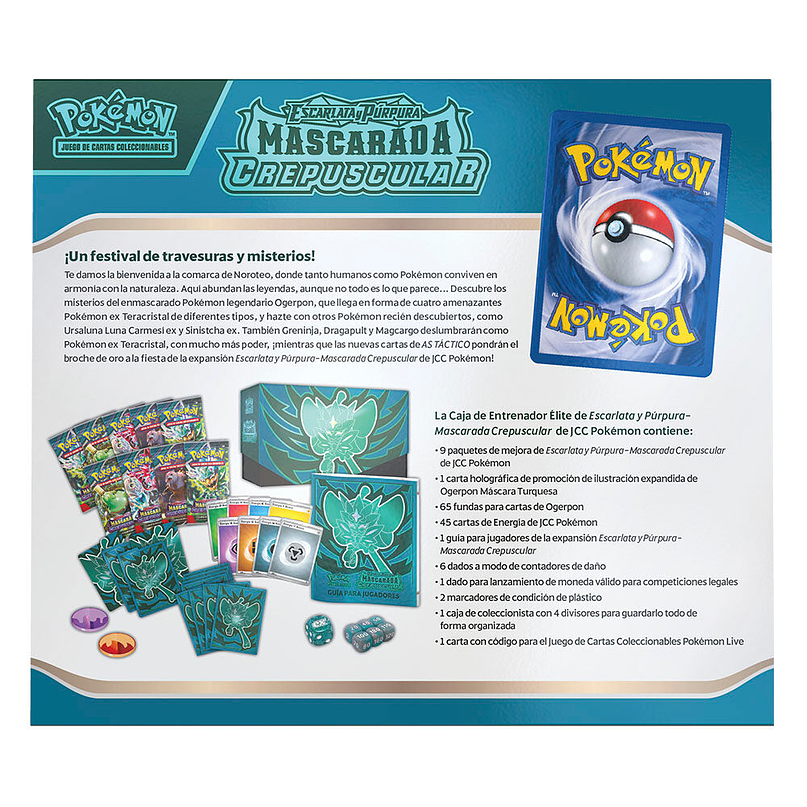 Pokémon TCG – Elite Trainer Box Mascarada Crepuscular (Escarlata & Púrpura) (Espanhol) 3
