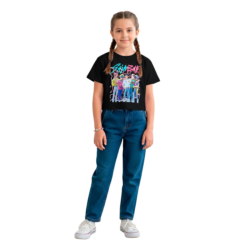 T-shirt Infantil Saja Boys K-Pop Demon Hunters 100% Algodão (6-14 anos) 2