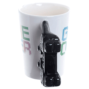 Caneca 3D Gaming Game Over com Asa em Forma de Comando 11cm