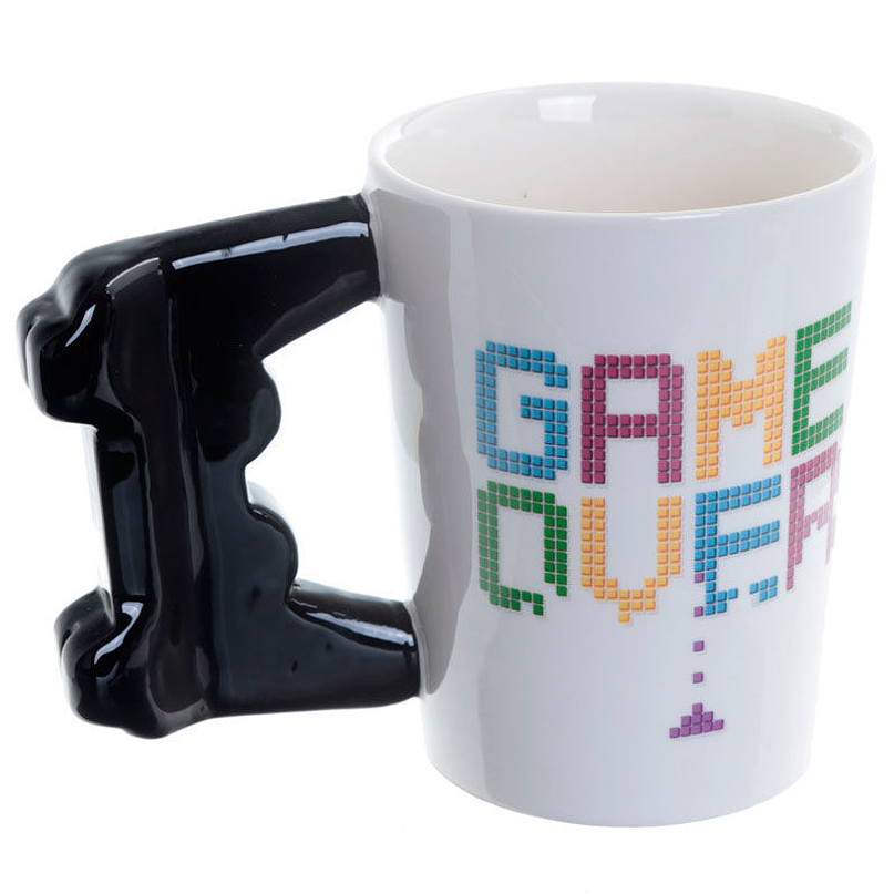 Caneca 3D Gaming Game Over com Asa em Forma de Comando 11cm 4