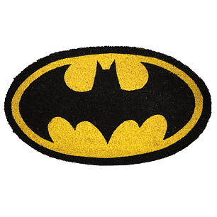 Tapete de Entrada Batman DC Comics Logo 60x40cm Fibra de Coco