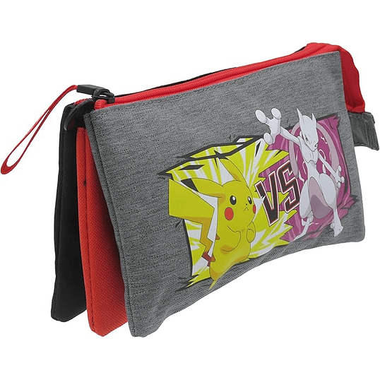 Estojo Pokémon Battle Triplo com Fecho 21cm 2