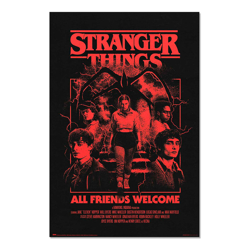 Poster All Friends Welcome Stranger Things 91,5x61cm 1