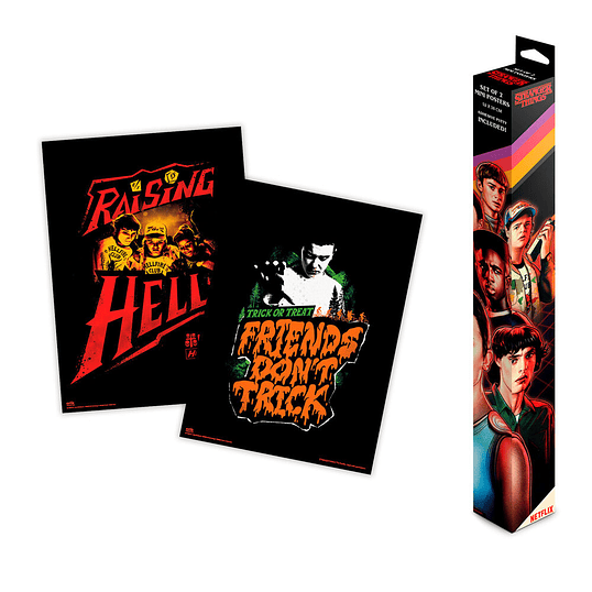 Conjunto 2 Mini Posters Stranger Things 38x52cm 1