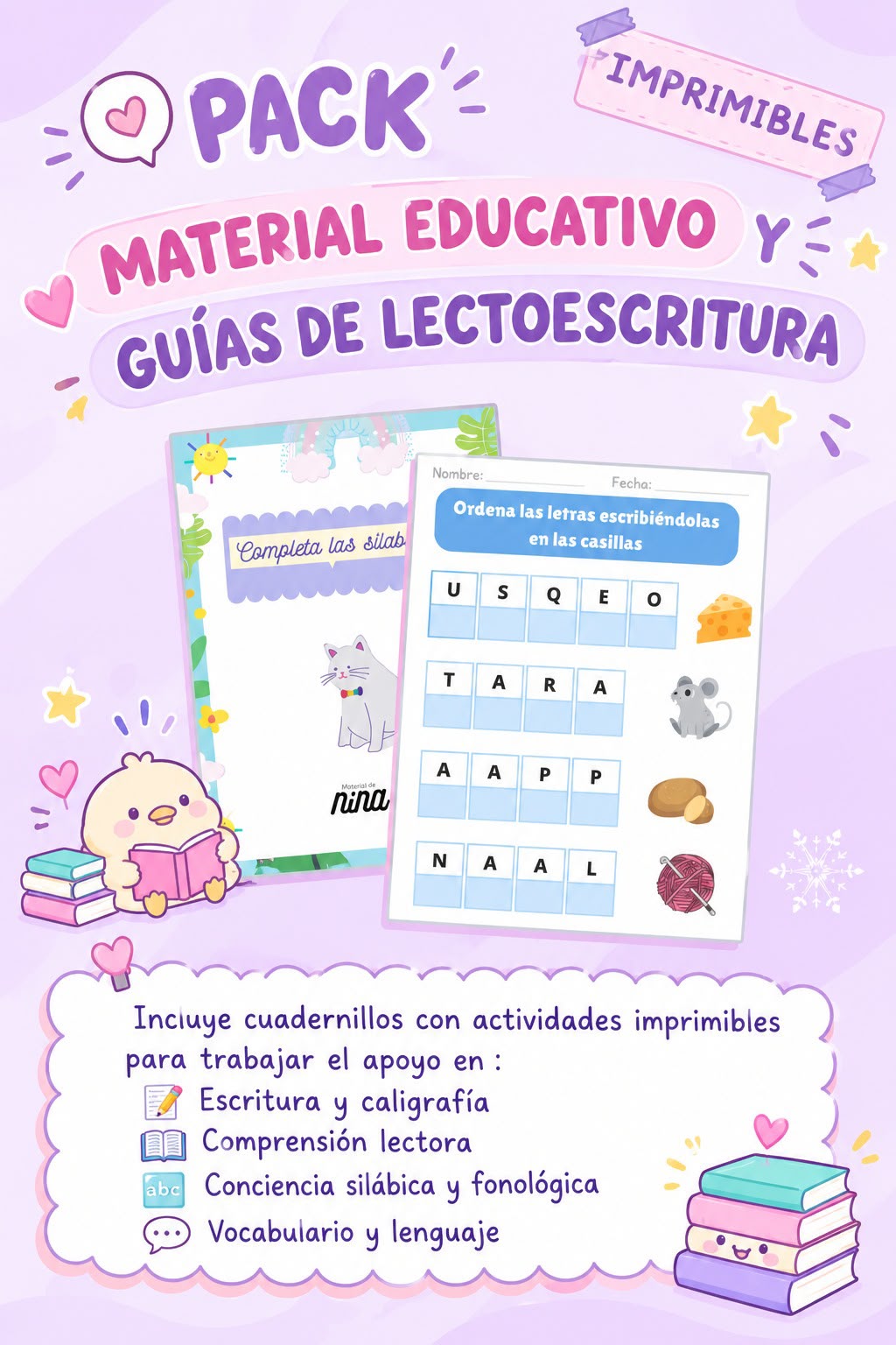 SUPER PACK DE REFORZAMIENTO DE LECTOESCRITURA 1