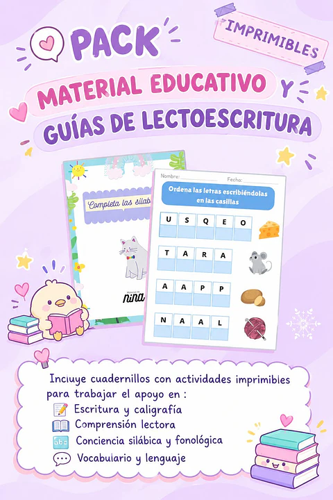 SUPER PACK DE REFORZAMIENTO DE LECTOESCRITURA